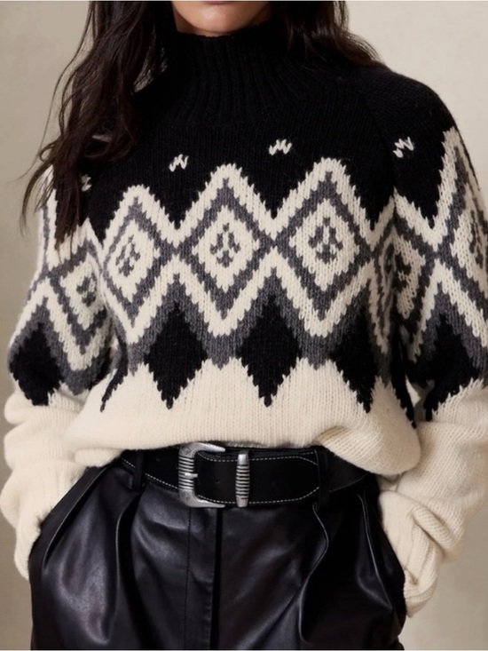 Banana Republic Sweaters - NEW Banana Republic Skye Fair Isle Thick Merino Alpaca Sweater NWT Size XXL $180